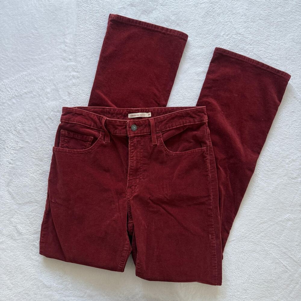 Levi's Red Corduroy 725 High Rise Bootcut Womens 29